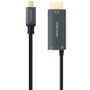 Nanocable Conversor USB-C a HDMI 2.1 8K con Carga USB-C PD 100W, 1.8m, Negro